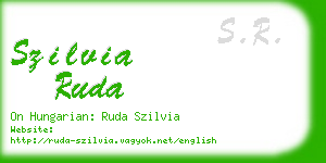 szilvia ruda business card